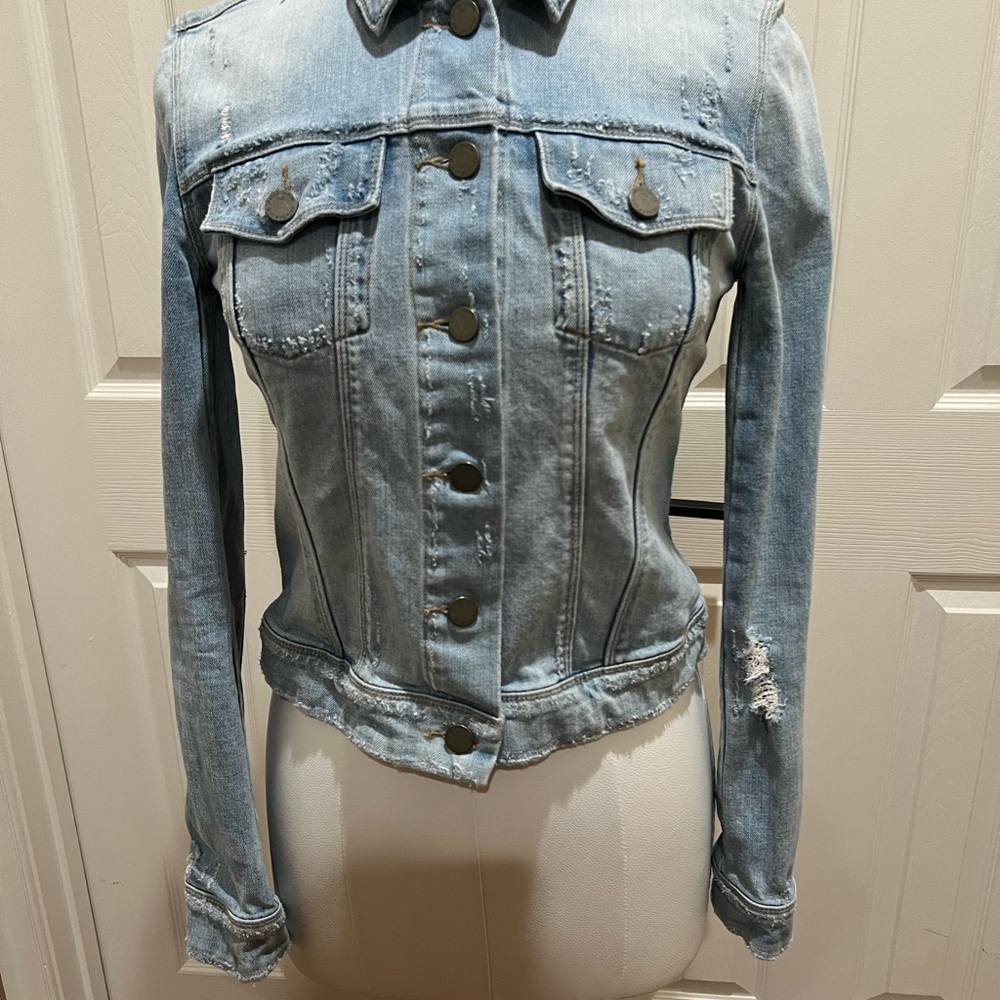PAIGE Light Wash Blue Denim Jacket